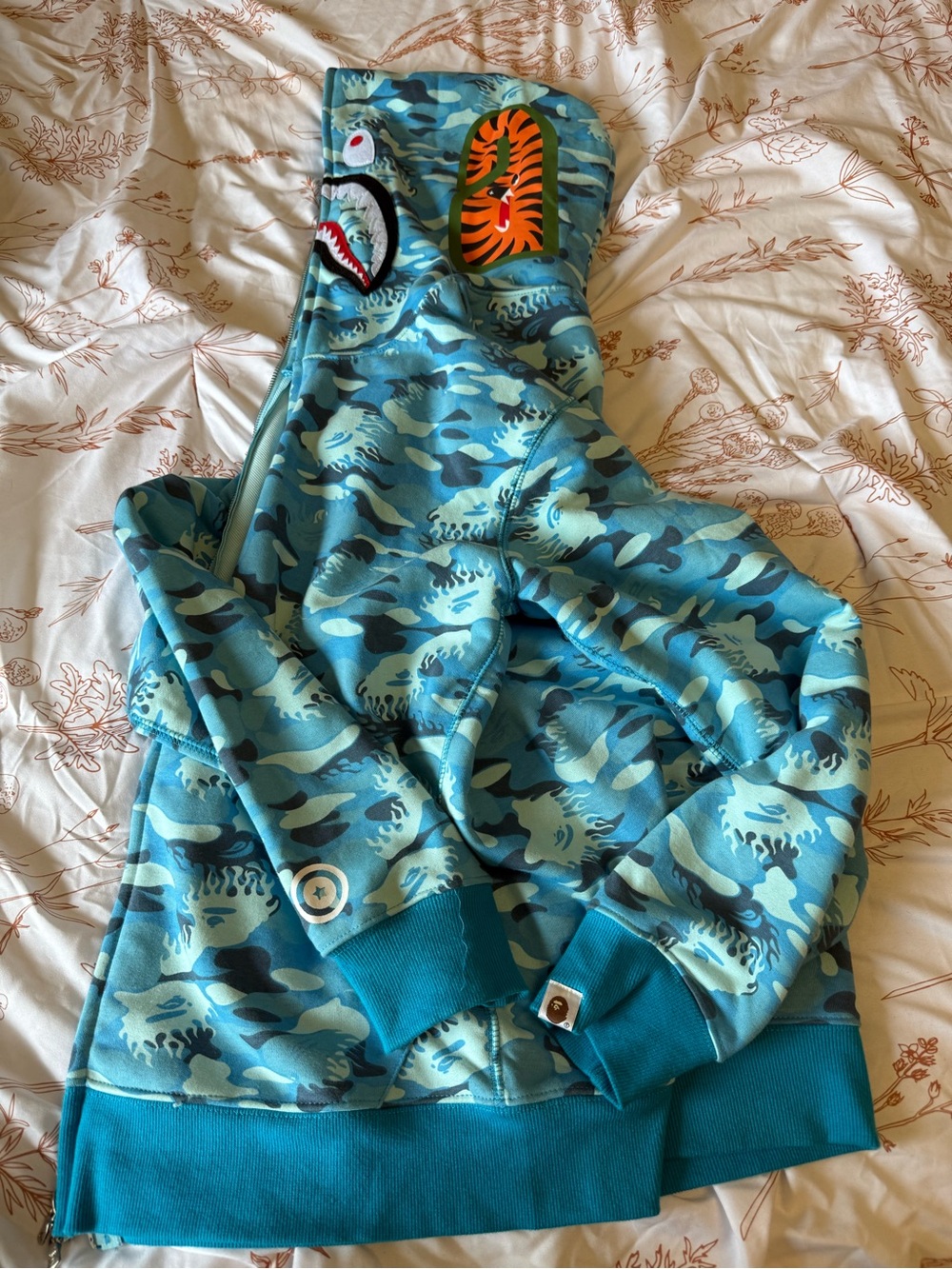 Bape  Shark Hoodie - Teal Blue